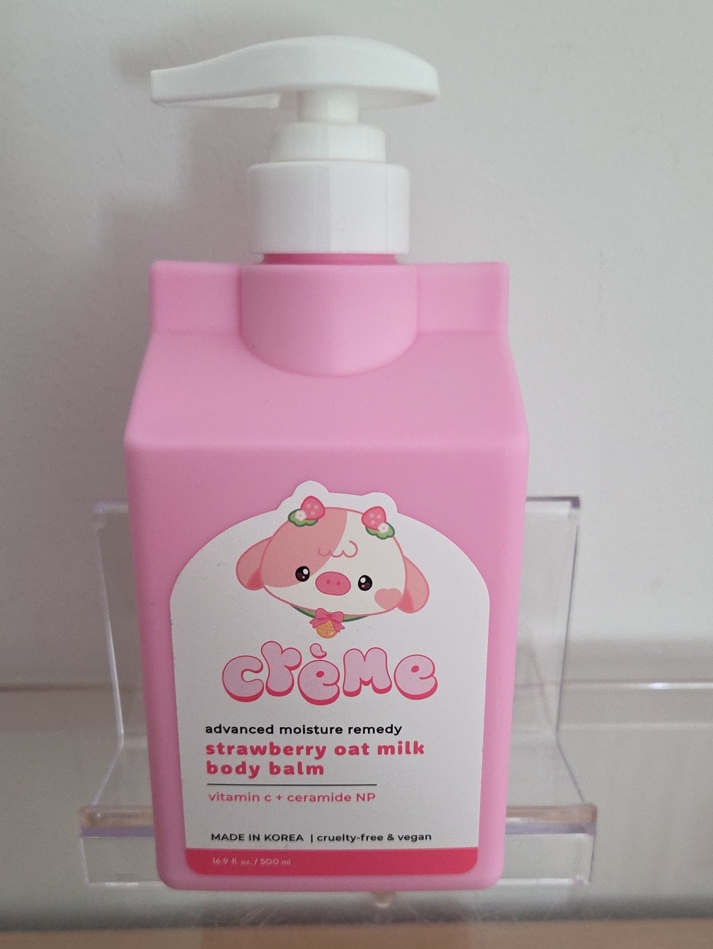 Crème Strawberry Oat Milk Body Balm — Pink Moisturizing Lotion 16.9 Oz